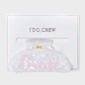 White Bride Hair Claw Clip - NWT